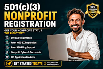 do 501c3 registration, form 990,form 1023ez and bylaws for nonprofit