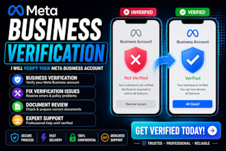 verify meta business account and fix meta verification issues and whatsapp api