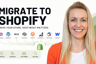 migrate woocommerce wordpress wix to shopify with SEO and data transfer