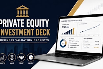 design private equity investment deck for business valuation projects