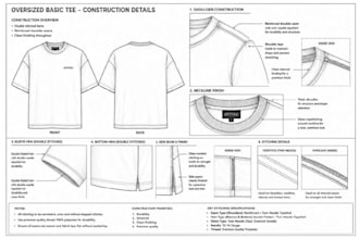 design fashion wears tech pack streetwear hoodie tech pack shirt designer
