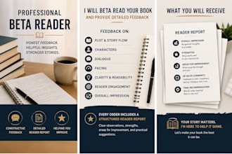 beta read your manuscript with detailed feedback