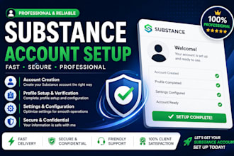 setup your substance account professionally and verify your profile