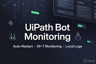 setup uipath bot monitoring with auto restart and logging