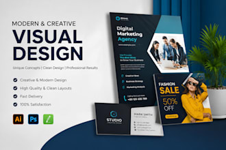 create modern creative visual design with balanced digital concepts