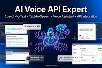integrate ai voice API speech recognition text to speech assistant