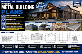 provide metal building plans, carport design, barndominium, foundation plans