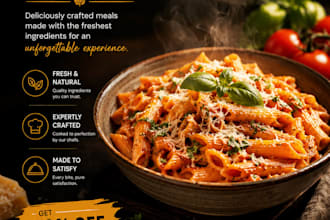 design food posters and restaurant flyer