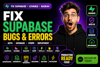 fix lovable ai base44 app replit ai supabase bugs oauth stripe deployment issues