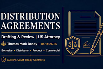 draft a master commercial distribution agreement as a legal