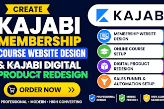 create kajabi membership course website design kajabi digital product redesign