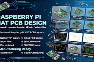 design raspberry pi hat pcb with kicad and manufacturing files