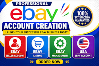 open verified ebay seller account for any country ebay account creation