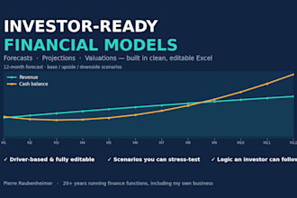 build investor ready financial model forecast and projections