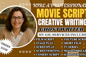 write movie script screenplay film script screenwriting short film comedy script
