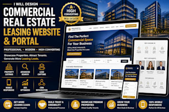 design a commercial real estate leasing website and portal