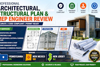 pennsylvania, new mexico, nj  architectura , structural plan mep engineer review