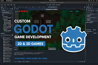 custom 2d or 3d games in godot with complete source code