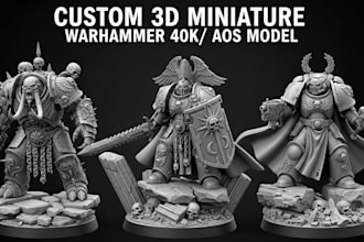 sculpt 3d miniature model 3d figurine 40k warhammer dnd tabletop for 3d printing