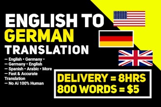 translate english to german and german to english today