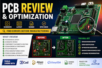 review and optimize your pcb design, schematic and layout