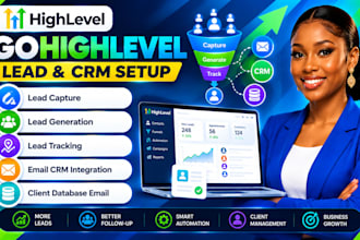 setup gohighlevel lead capture, generation lead tracking, email crm integration