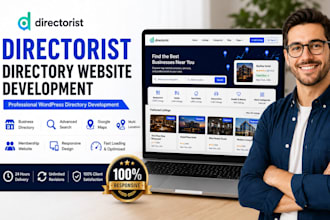 build modern directorist directory website or listing website