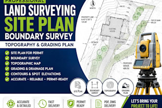 do land surveying site plan boundary survey topography plan and grading plan