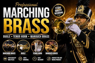 record marching brass, manouch brass, bugle tenor horn saxophone