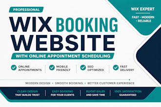 design a wix booking website with online appointment scheduling