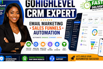 setup gohighlevel CRM email marketing newletters  sales funnel ghl automation