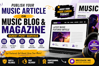 publish your music article on music blog magazine guest post