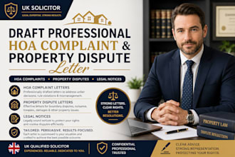 draft professional hoa complaint and property dispute letter