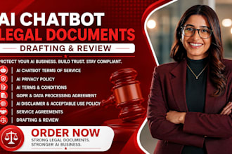 draft and review ai chatbot terms of service and privacy policy