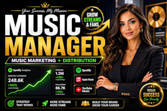 be music manager artist manager for music promotion and marketing distribution