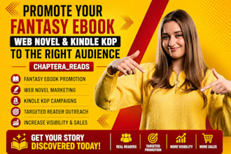 promote your fantasy ebook web novel or kindle KDP book to right audience