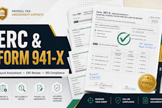 prepare erc form 941 x payroll tax amendment and employee retention credit