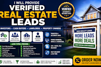 provide verified real estate investor leads, cash buyers, landlords, and owners
