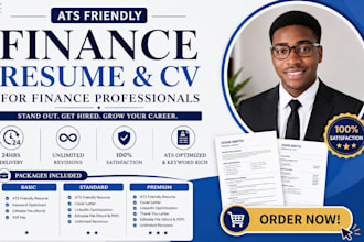 write an ats finance resume and CV for finance professionals