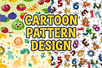 create seamless cartoon pattern design
