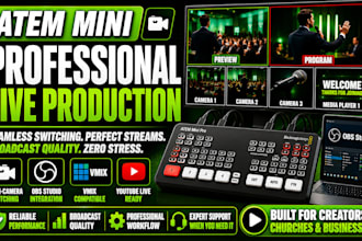 build studio quality atem mini setup for multi camera live streaming
