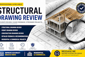 review structural permit drawings for residential and commercial projects