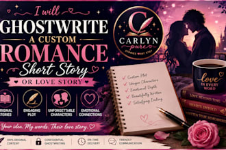 ghostwrite a custom romance short story or love story