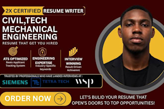 write an engineering, mechanical, civil, industrial, systems, and process resume