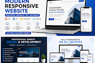 build a responsive website using HTML CSS javascript react