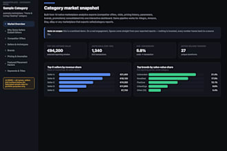 build interactive marketplace competitor analytics dashboard
