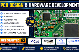 do pcb layout design schematic multilayer pcb design esp32 stm32 iot pcb gerber