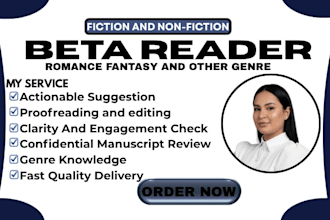 do beta reading with manuscript review and book feedback