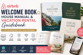 create a custom airbnb welcome book, house manual and vacation rental guidebook