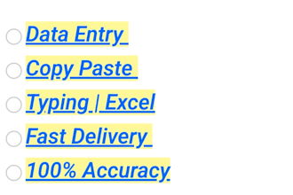 do accurate data entry, typing, copy paste and excel work